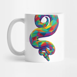 Geometric Rainbow Snake Mug